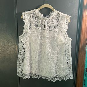 White lace top